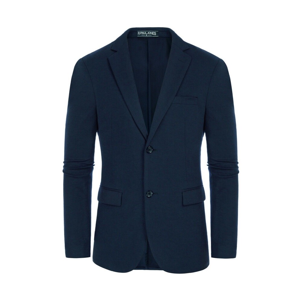 PJ Paul Jones Herringbone Blazer Jacket Two Buttons Lightweight Casual Knit